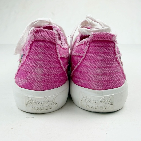 Blowfish Malibu Vivid Sneakers Pink Floral Embroidery Size 6 - Picture 5 of 11